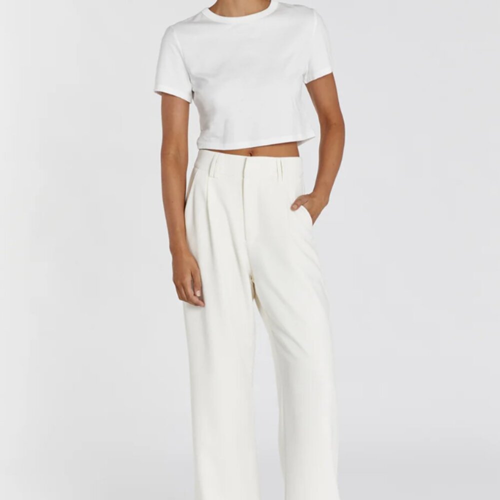 DISSH JOSEY OFF WHITE BABY TEE - L / OFF WHITE NWT